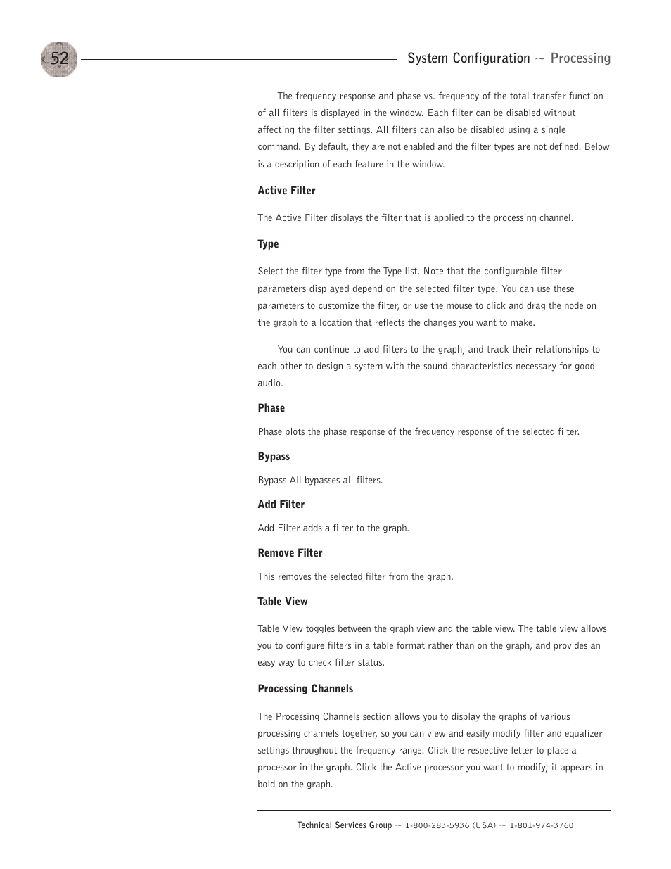 System configuration ~ processing | ClearOne XAP400 User Manual | Page 58 / 173