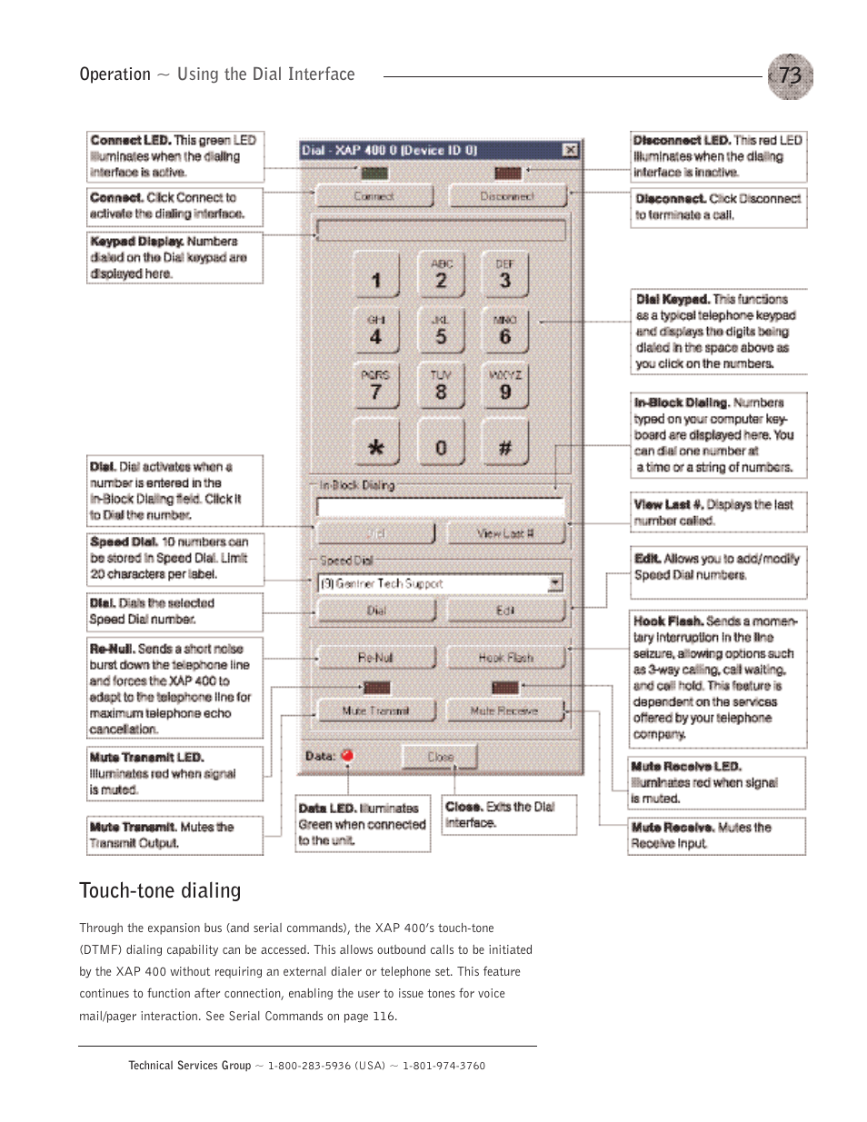 Touch-tone dialing | ClearOne XAP400 User Manual | Page 79 / 173