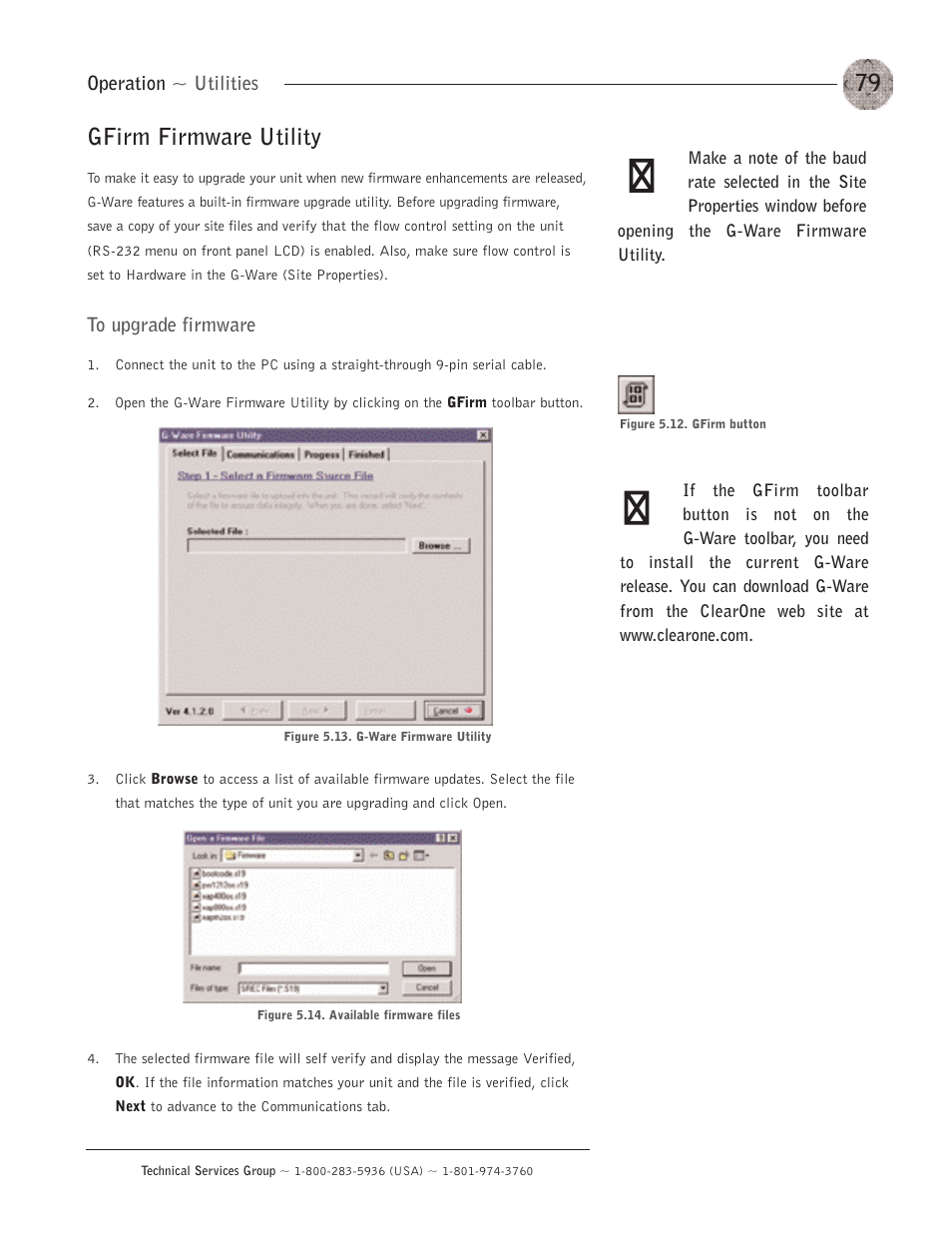 Message lo, Message log, Gfirm firmware utility | ClearOne XAP400 User Manual | Page 85 / 173