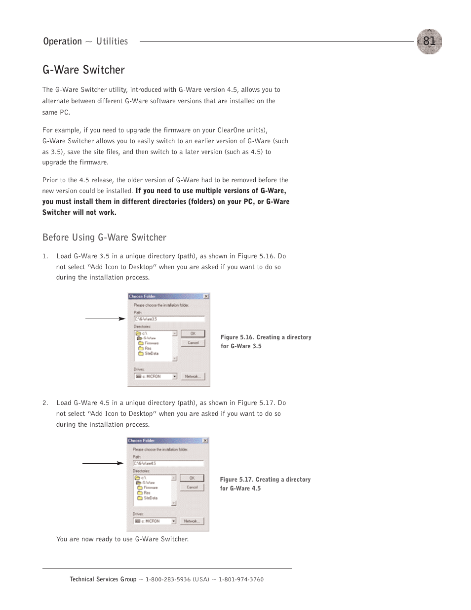 G-ware switcher | ClearOne XAP400 User Manual | Page 87 / 173