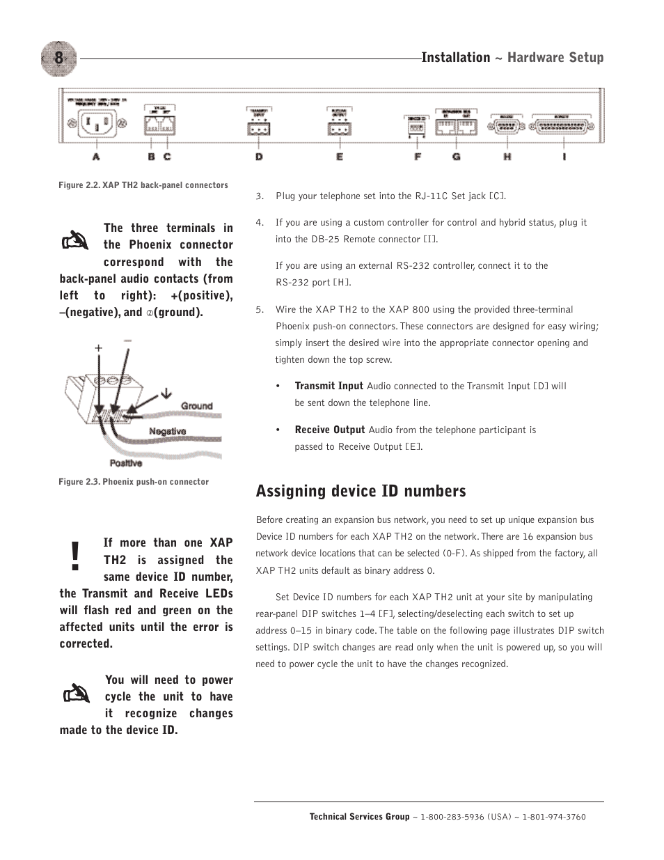 Assigning device id numbers | ClearOne XAP TH2 User Manual | Page 12 / 60