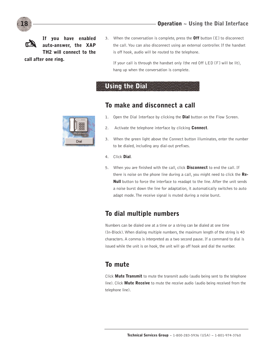 Using the dial | ClearOne XAP TH2 User Manual | Page 22 / 60