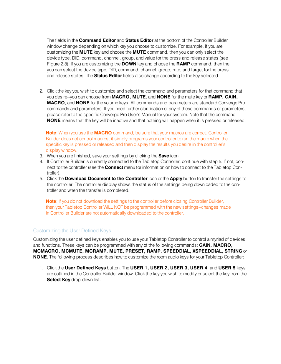 Customizing the user defined keys | ClearOne Table Controller for XAP User Manual | Page 14 / 17