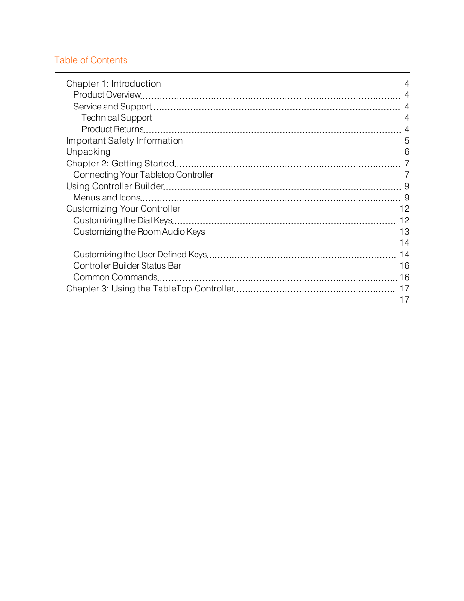 ClearOne Table Controller for XAP User Manual | Page 3 / 17