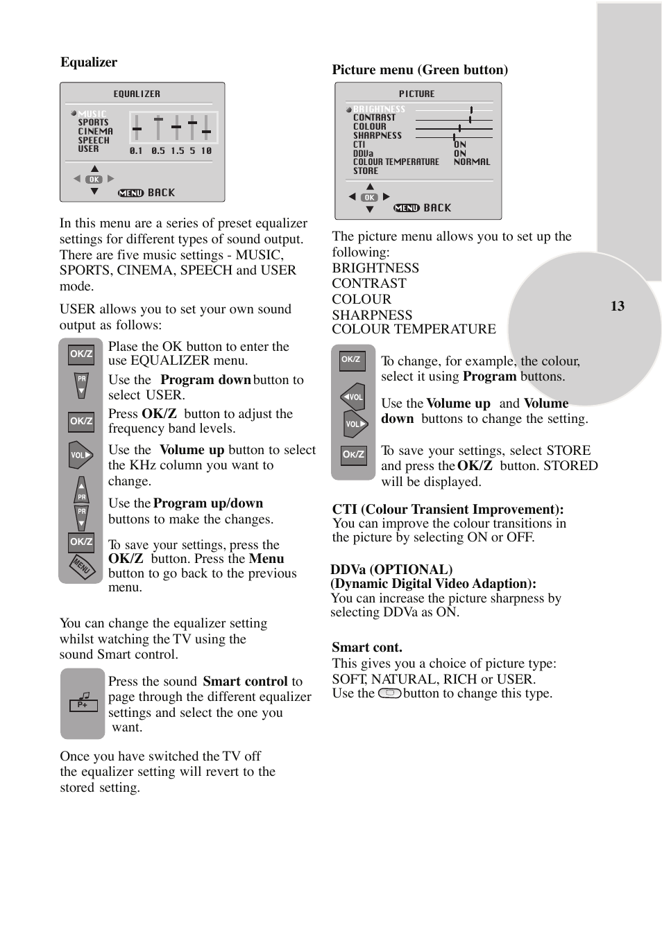 Button to change this type | Beko NICAM STEREO User Manual | Page 14 / 26