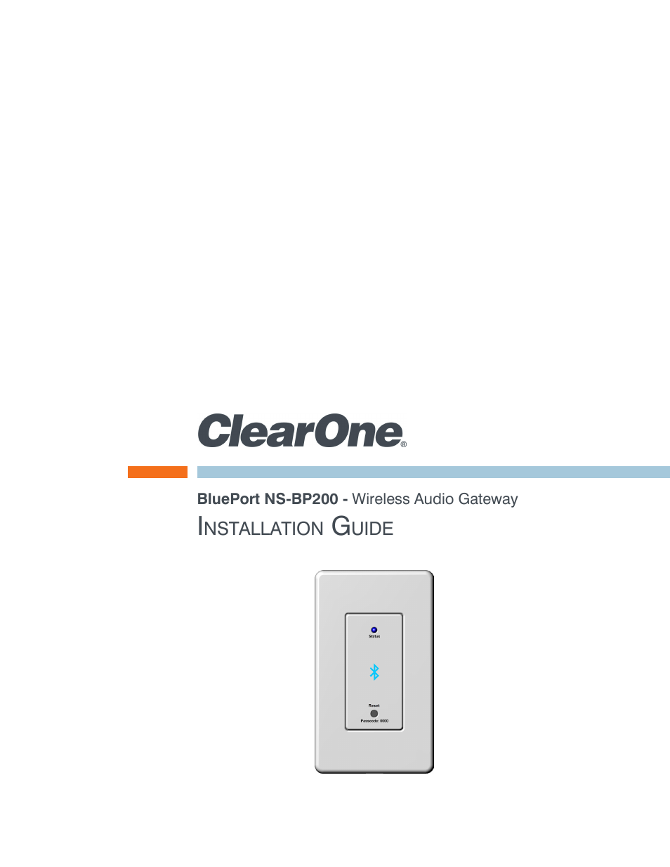 ClearOne BluePort NS-BP200 User Manual | 12 pages