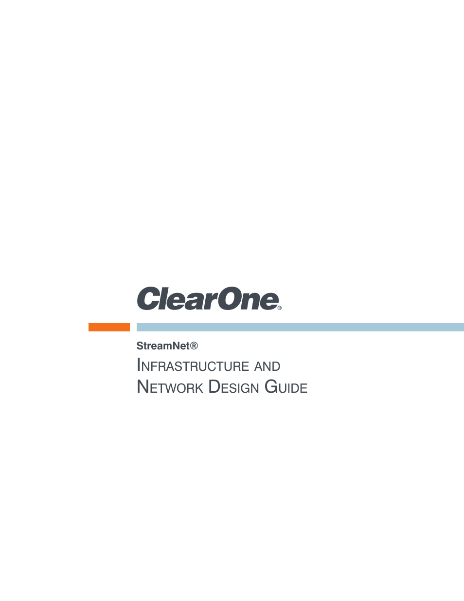 ClearOne StreamNet Infrastructure and Network User Manual | 22 pages