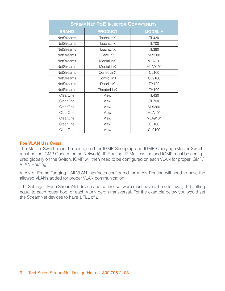 For vlan use cases | ClearOne StreamNet Infrastructure and Network User Manual | Page 12 / 22