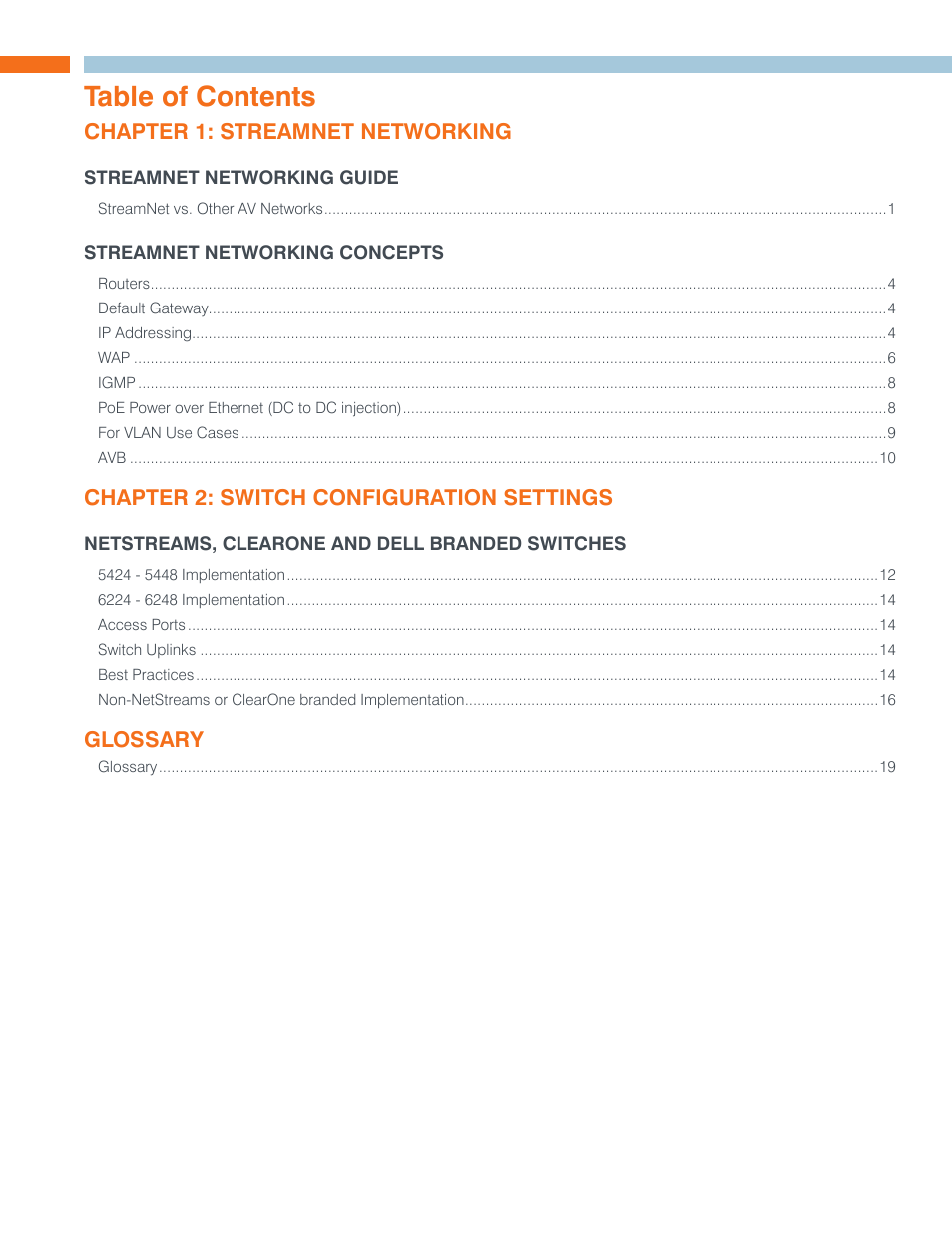 ClearOne StreamNet Infrastructure and Network User Manual | Page 3 / 22