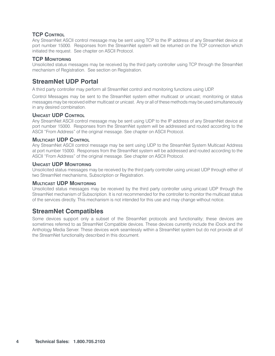 Tcp control tcp monitoring, Tream, Udp p | Ortal, Ompatibles, Streamnet udp portal, Streamnet compatibles | ClearOne StreamNet Integration User Manual | Page 10 / 55