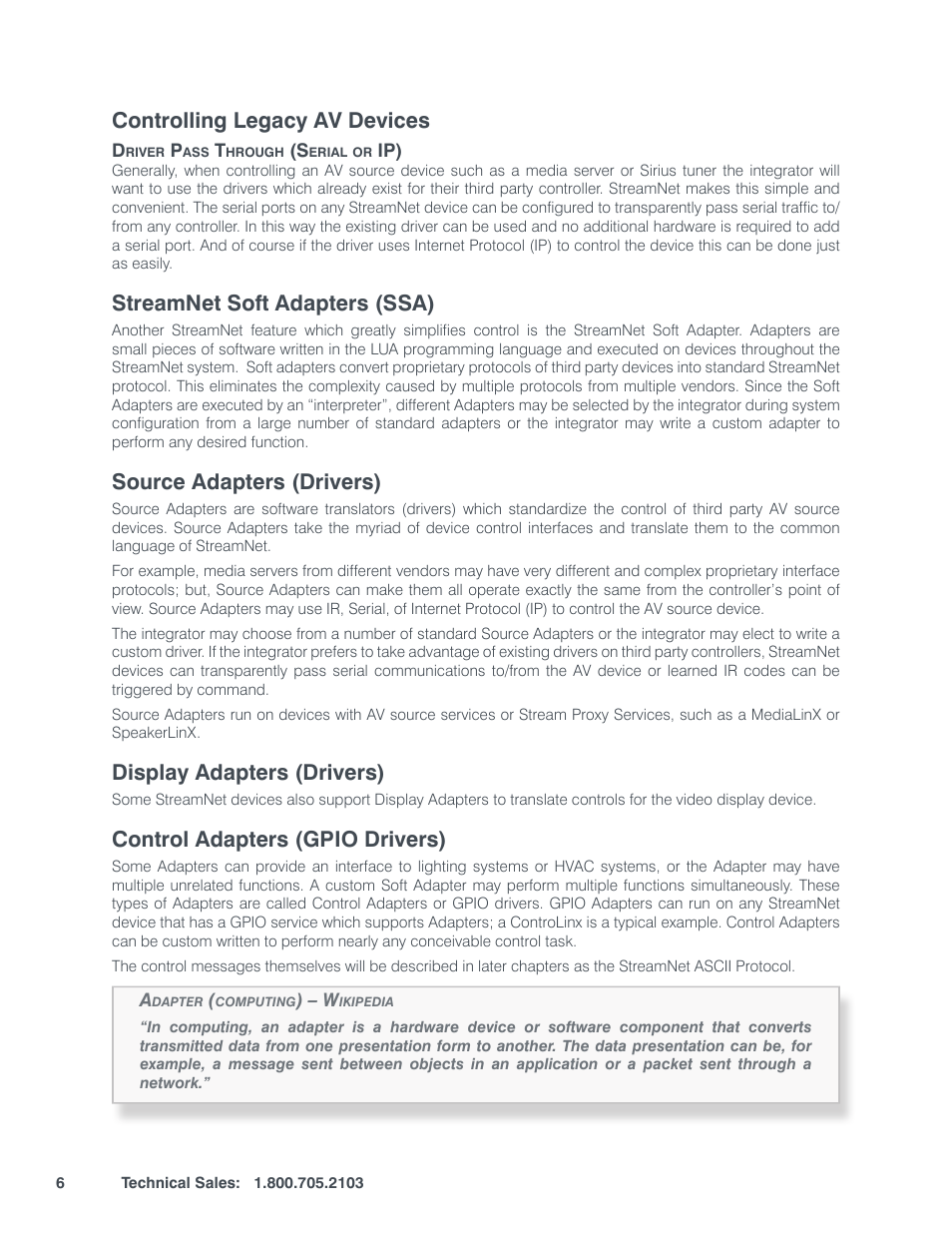 Ontrolling, Egacy, Av d | Evices, Driver pass through (serial or ip), Tream, Dapters, Ssa), Ource, Rivers | ClearOne StreamNet Integration User Manual | Page 12 / 55