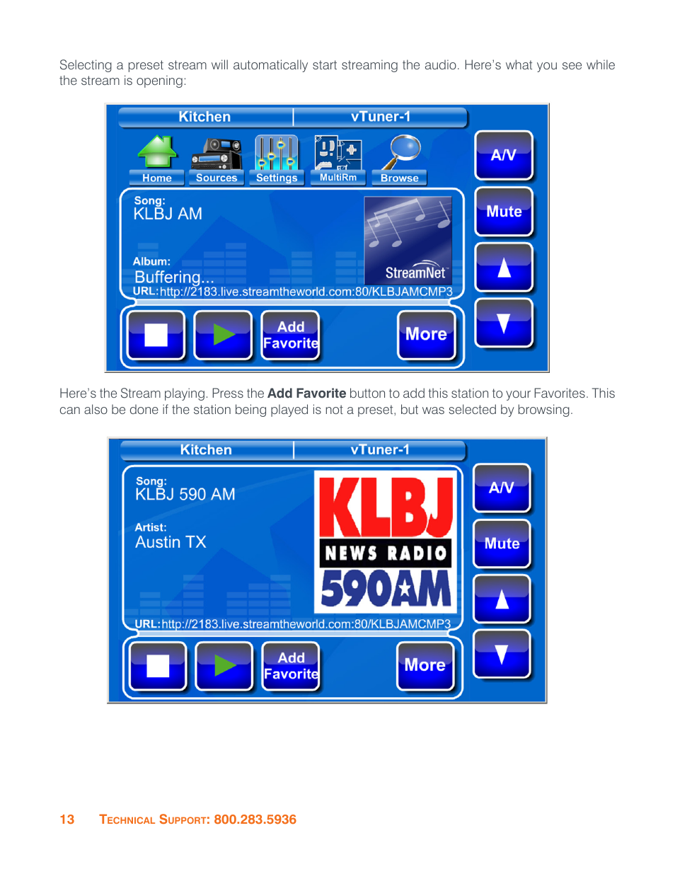 ClearOne StreamNet Internet Radio User Manual | Page 14 / 18