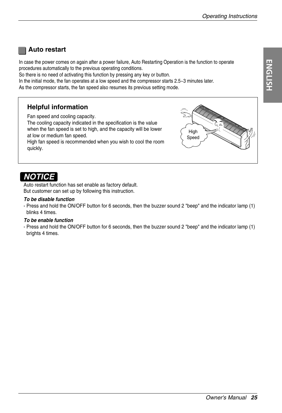 Notice, English | Beko LG-BKE 7800D User Manual | Page 25 / 29
