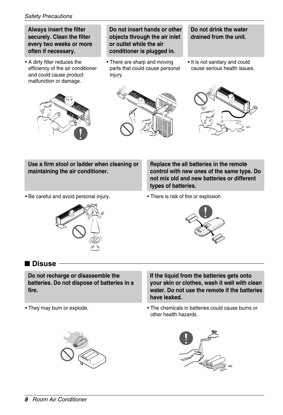 Disuse | Beko LG-BKE 7800D User Manual | Page 8 / 29