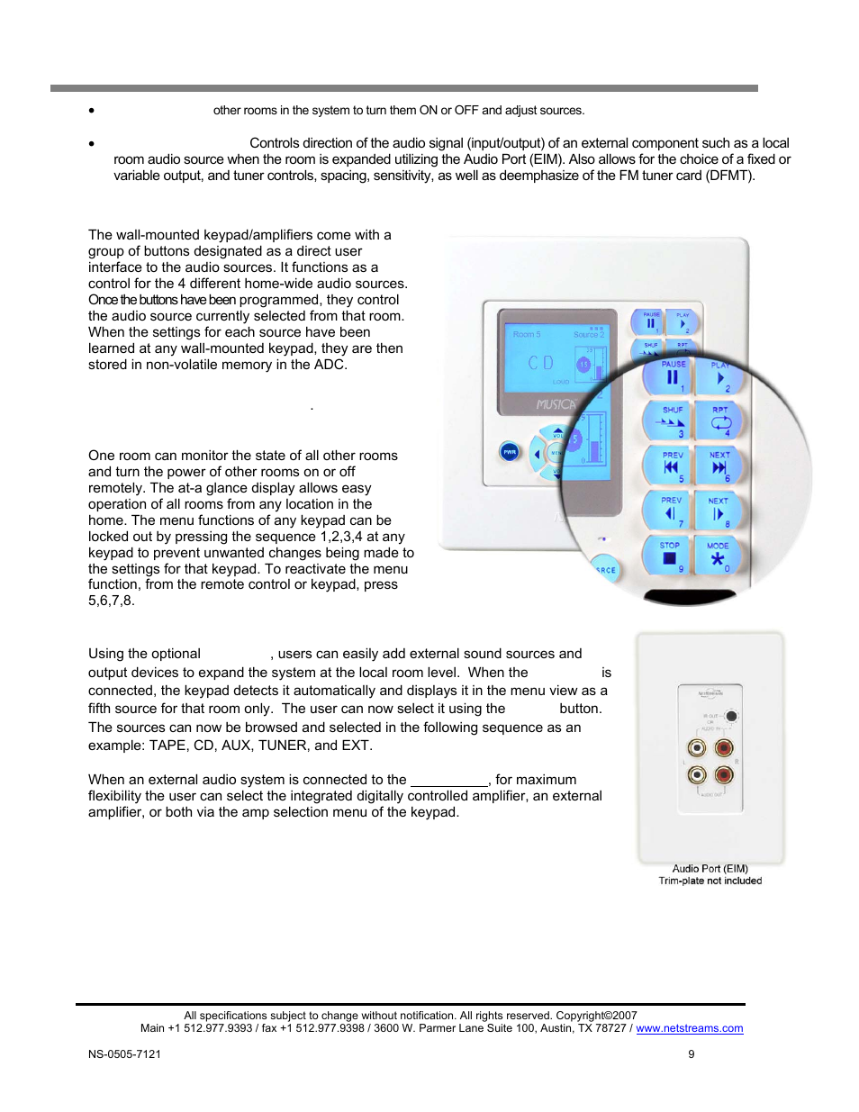 Musica keypad amplifer overview | ClearOne MU5066 User Manual | Page 12 / 44