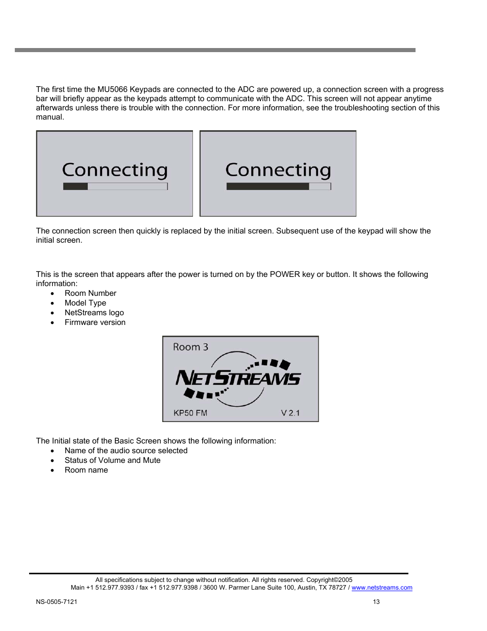 Musica keypad display screens | ClearOne MU5066 User Manual | Page 16 / 44