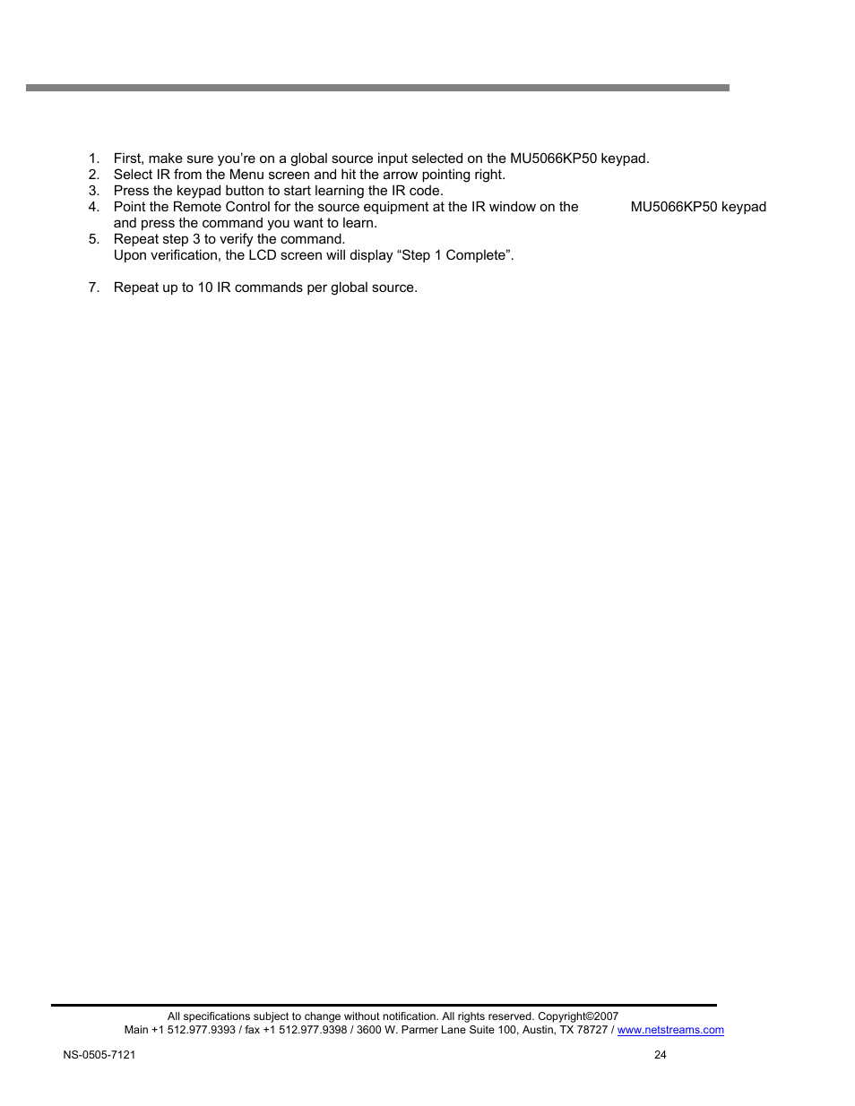 Musica keypad display screens | ClearOne MU5066 User Manual | Page 27 / 44