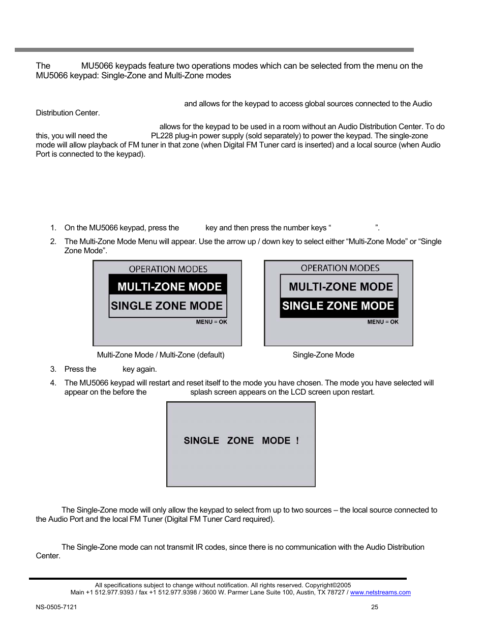 Musica single / multi-zone operation modes | ClearOne MU5066 User Manual | Page 28 / 44