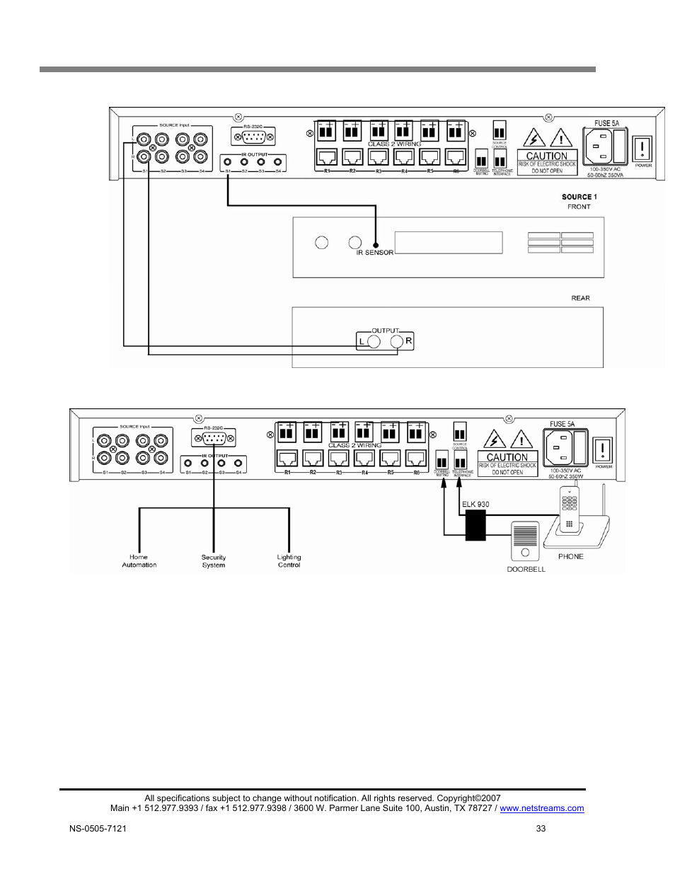 Musica wiring diagrams | ClearOne MU5066 User Manual | Page 36 / 44