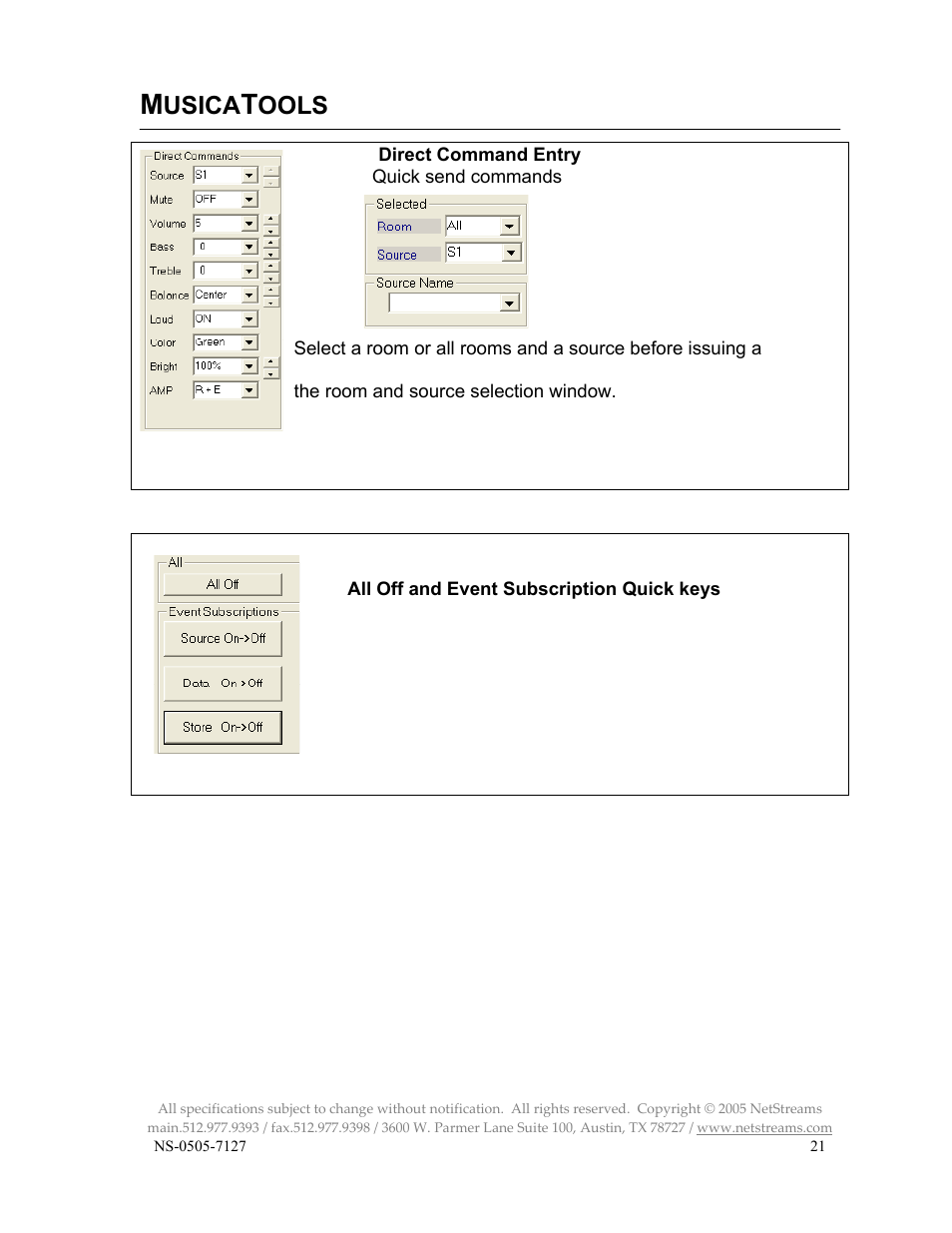 Usica, Ools | ClearOne NS-MU5066 User Manual | Page 21 / 24