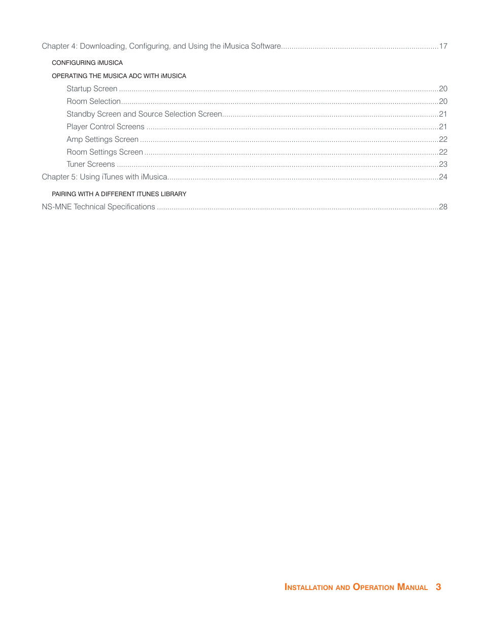 ClearOne NS-MNE Musica Network User Manual | Page 3 / 31