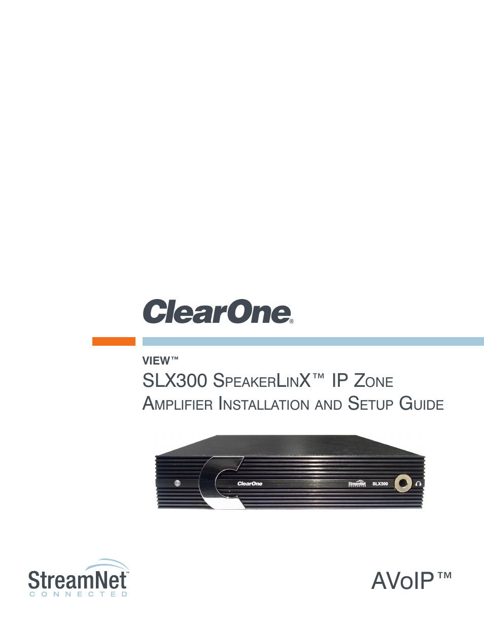 ClearOne SLX300 SpeakerLinX User Manual | 15 pages