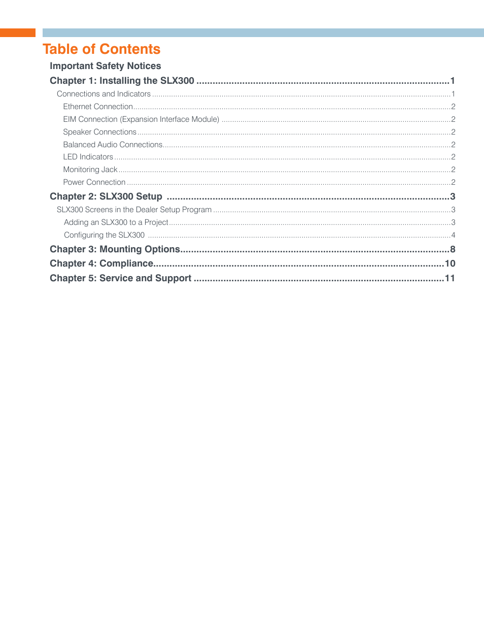 ClearOne SLX300 SpeakerLinX User Manual | Page 3 / 15