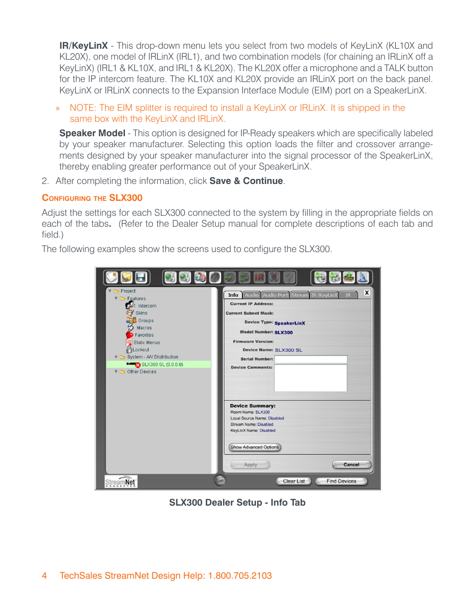 Configuring the slx300 | ClearOne SLX300 SpeakerLinX User Manual | Page 8 / 15