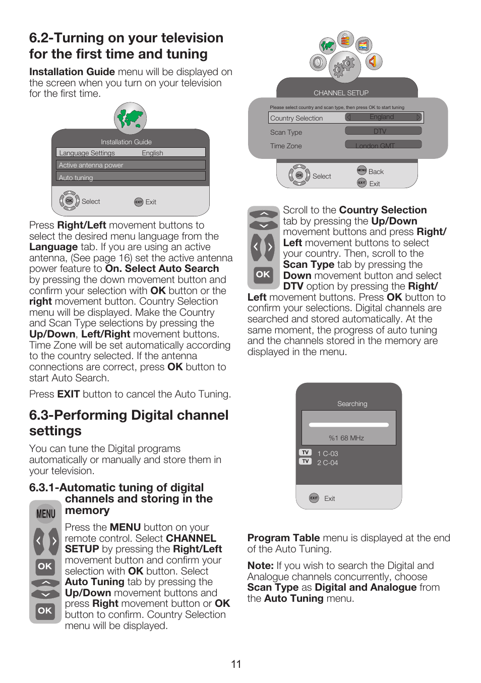Performing digital channel settings | Beko 26WLZ530HID User Manual | Page 13 / 37