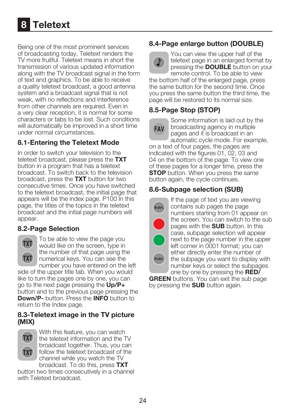 8teletext | Beko 26WLZ530HID User Manual | Page 26 / 37