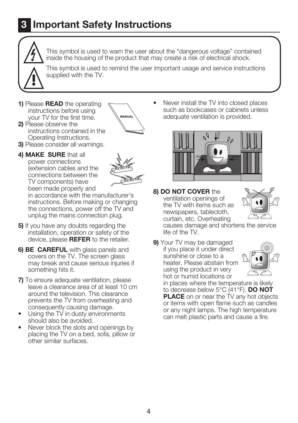 3important safety instructions | Beko 26WLZ530HID User Manual | Page 6 / 37