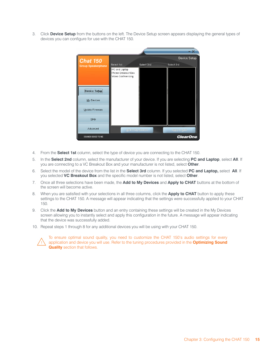 ClearOne 800-156-201 Rev2.5 CHAT150 User Manual | Page 18 / 33