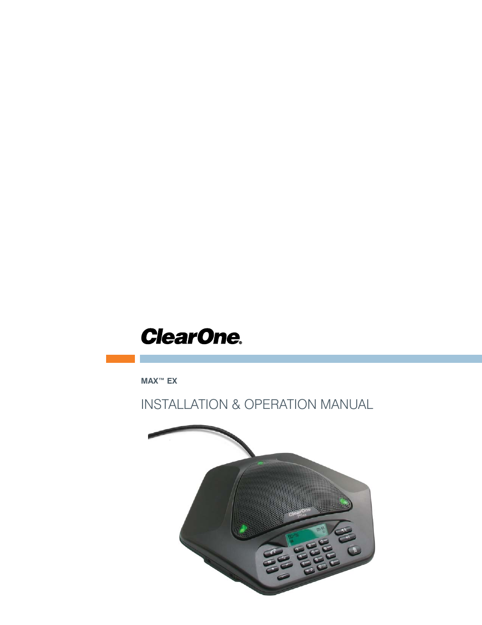 ClearOne MAX EX/MAXAttach User Manual | 22 pages