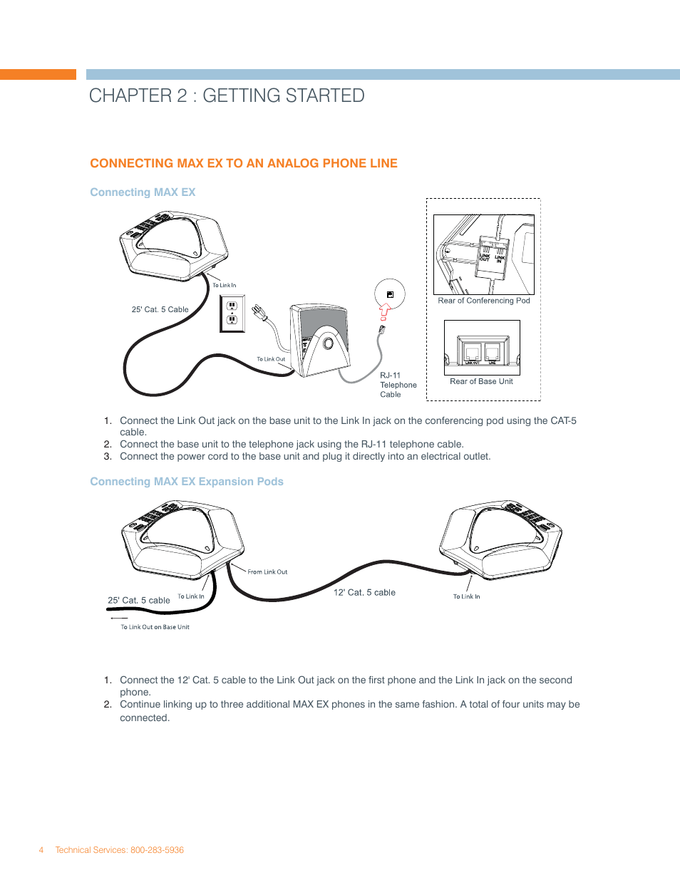 Chapter 2 : getting started | ClearOne MAX EX/MAXAttach User Manual | Page 8 / 22