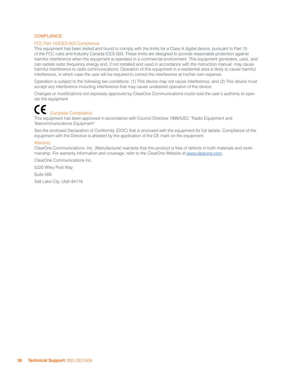 ClearOne MAX IP/MAXAttach IP User Manual | Page 39 / 39