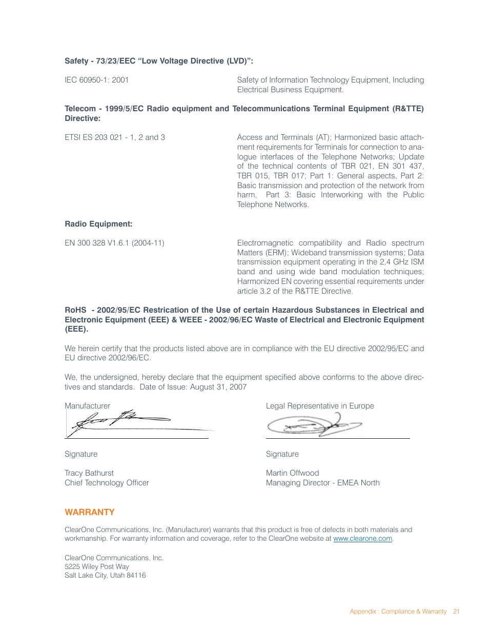 ClearOne MAX Wireless/MAXAttach Wireless User Manual | Page 25 / 25