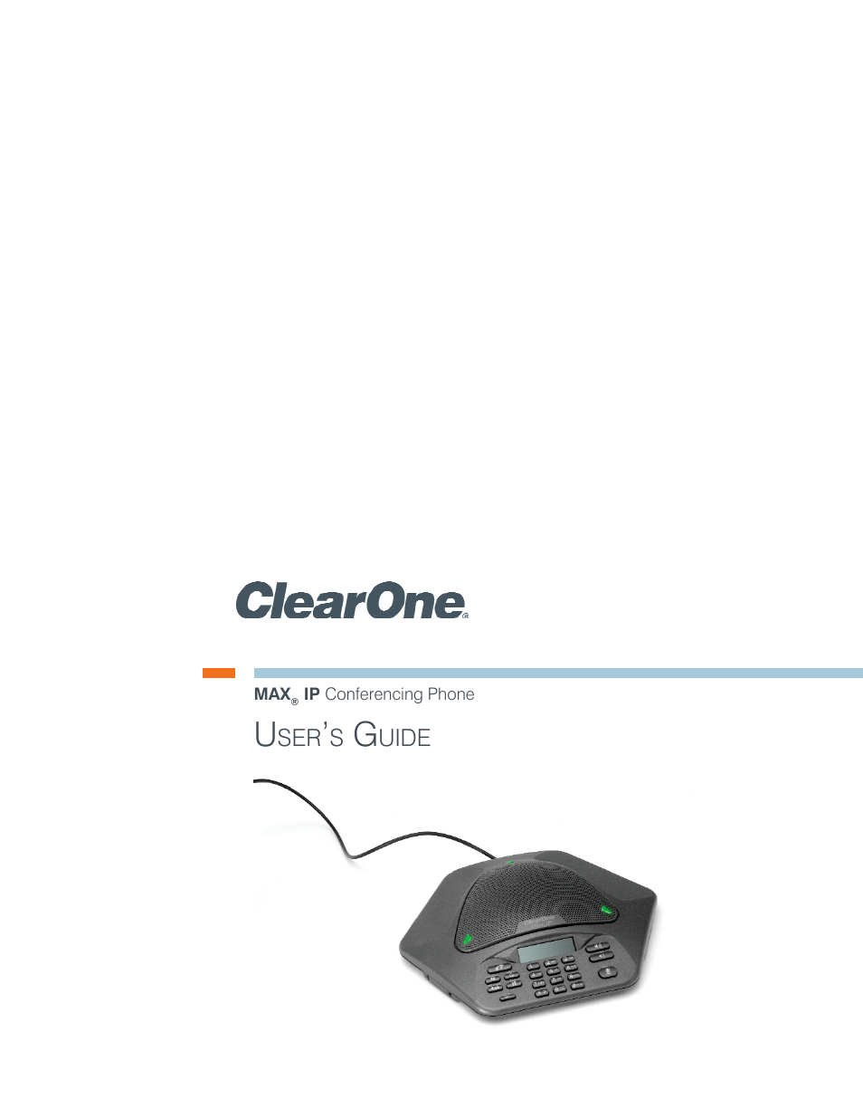 ClearOne MAX IP Conferencing Phone User Manual | 7 pages