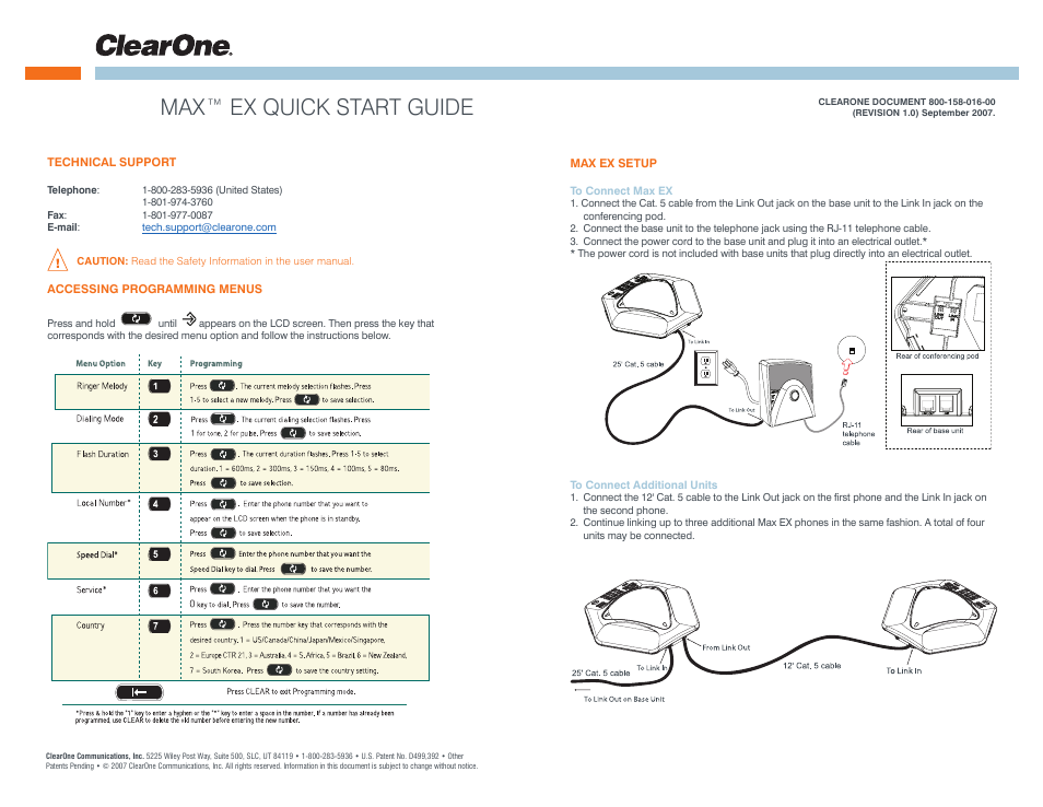 ClearOne MAX EX User Manual | 20 pages