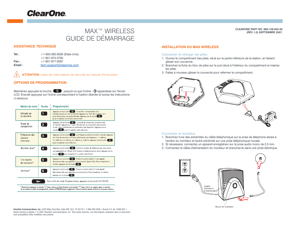 Max™ wireless guide de démarrage | ClearOne MAX Wireless Quick Start User Manual | Page 5 / 20