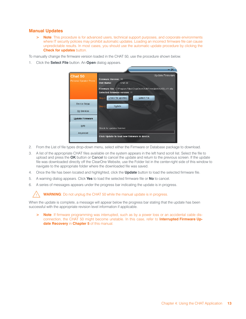 Anual, Pdates | ClearOne CHAT 50 Manual User Manual | Page 16 / 25