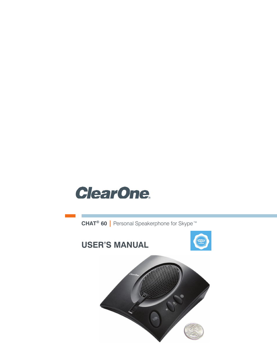 ClearOne CHAT 60 Manual User Manual | 16 pages