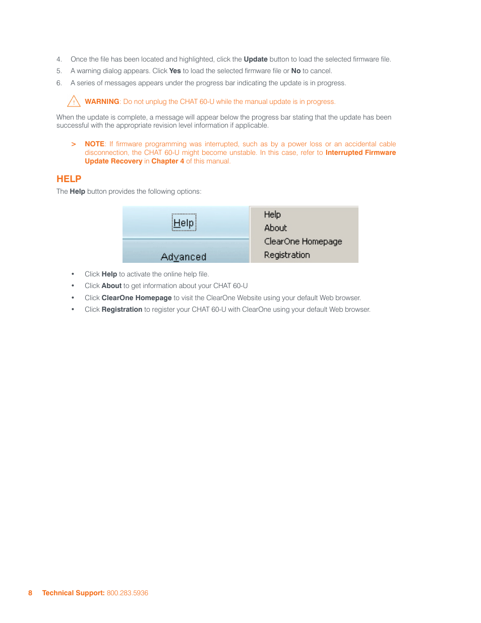 Help | ClearOne CHAT 60-U Manual User Manual | Page 11 / 16