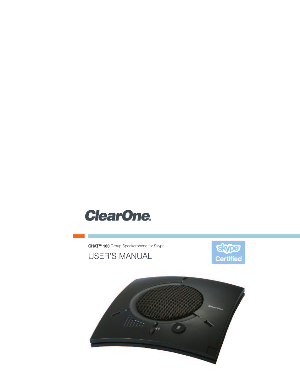 ClearOne CHAT 160 Manual User Manual | 44 pages