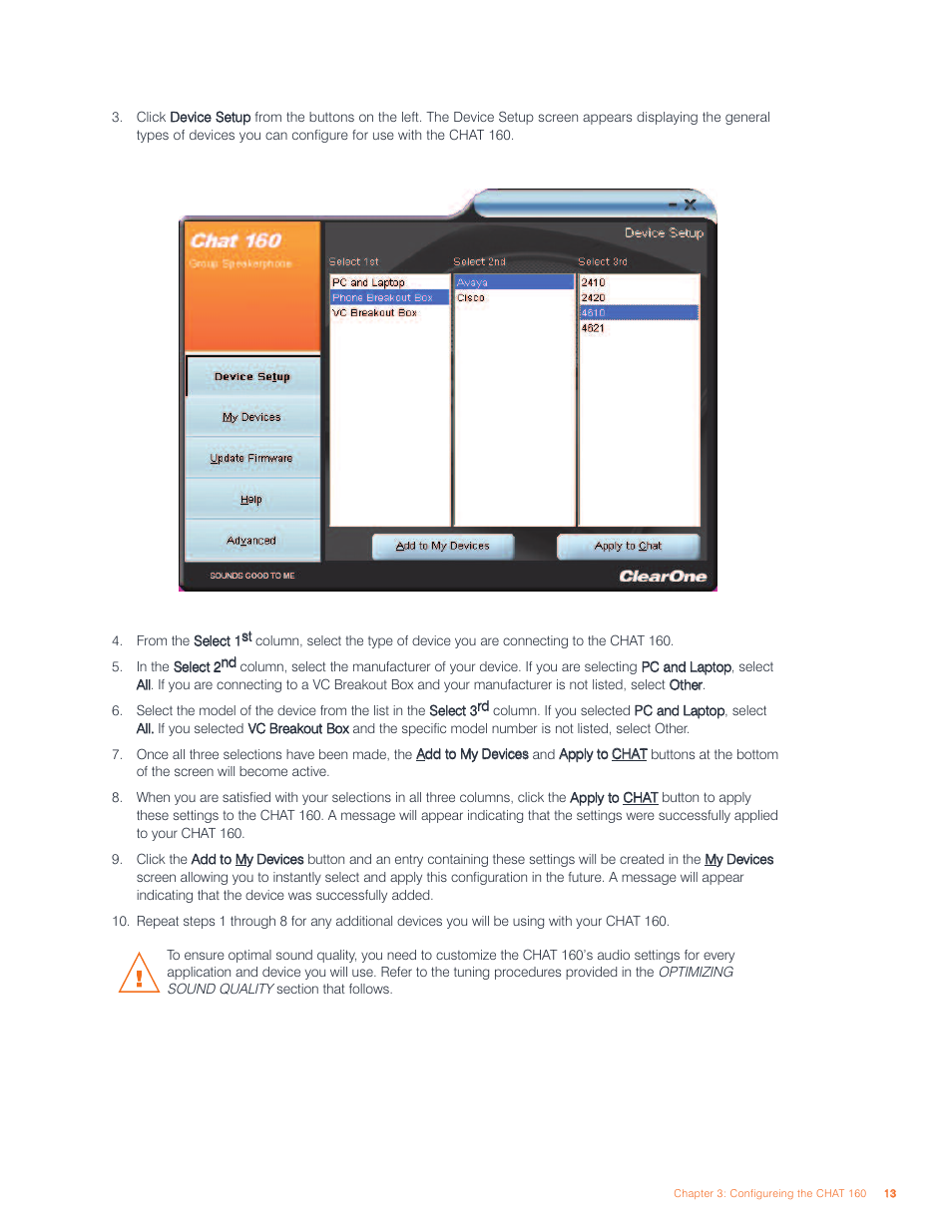 ClearOne CHAT 160 Manual User Manual | Page 17 / 44