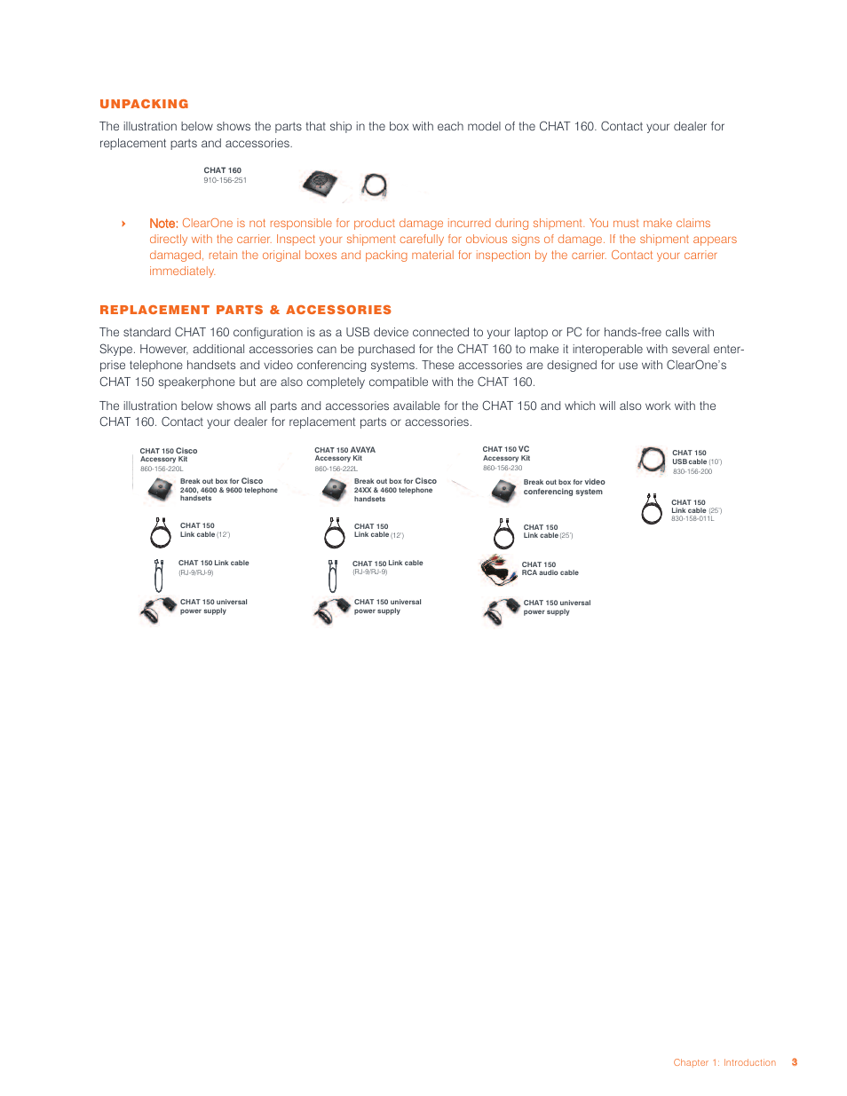 ClearOne CHAT 160 Manual User Manual | Page 7 / 44