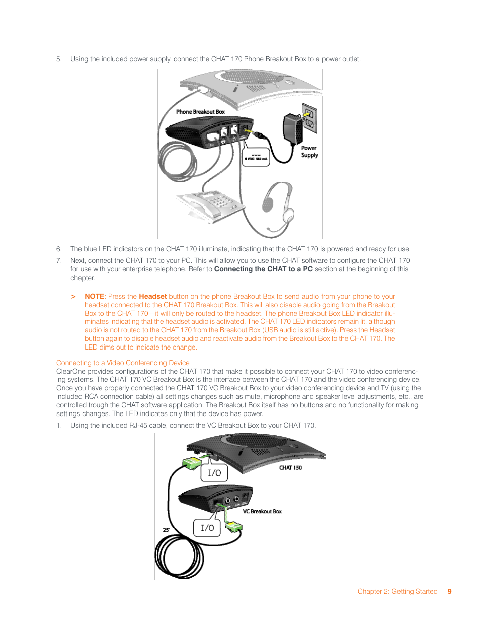 Onnecting, Ideo, Onferencing | Evice | ClearOne CHAT  Manual User Manual | Page 12 / 35