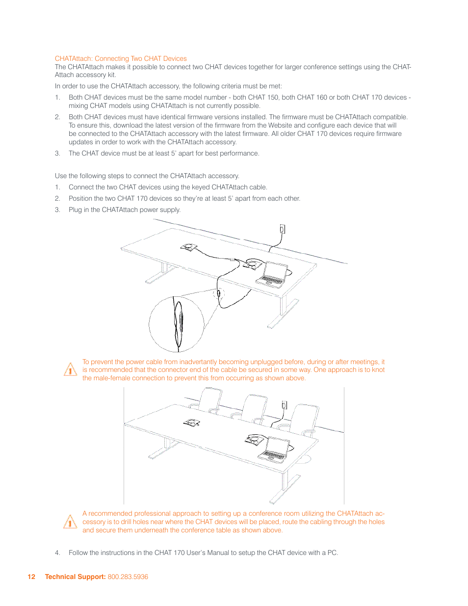 Chata, Ttach, Onnecting | Chat d, Evices | ClearOne CHAT  Manual User Manual | Page 15 / 35
