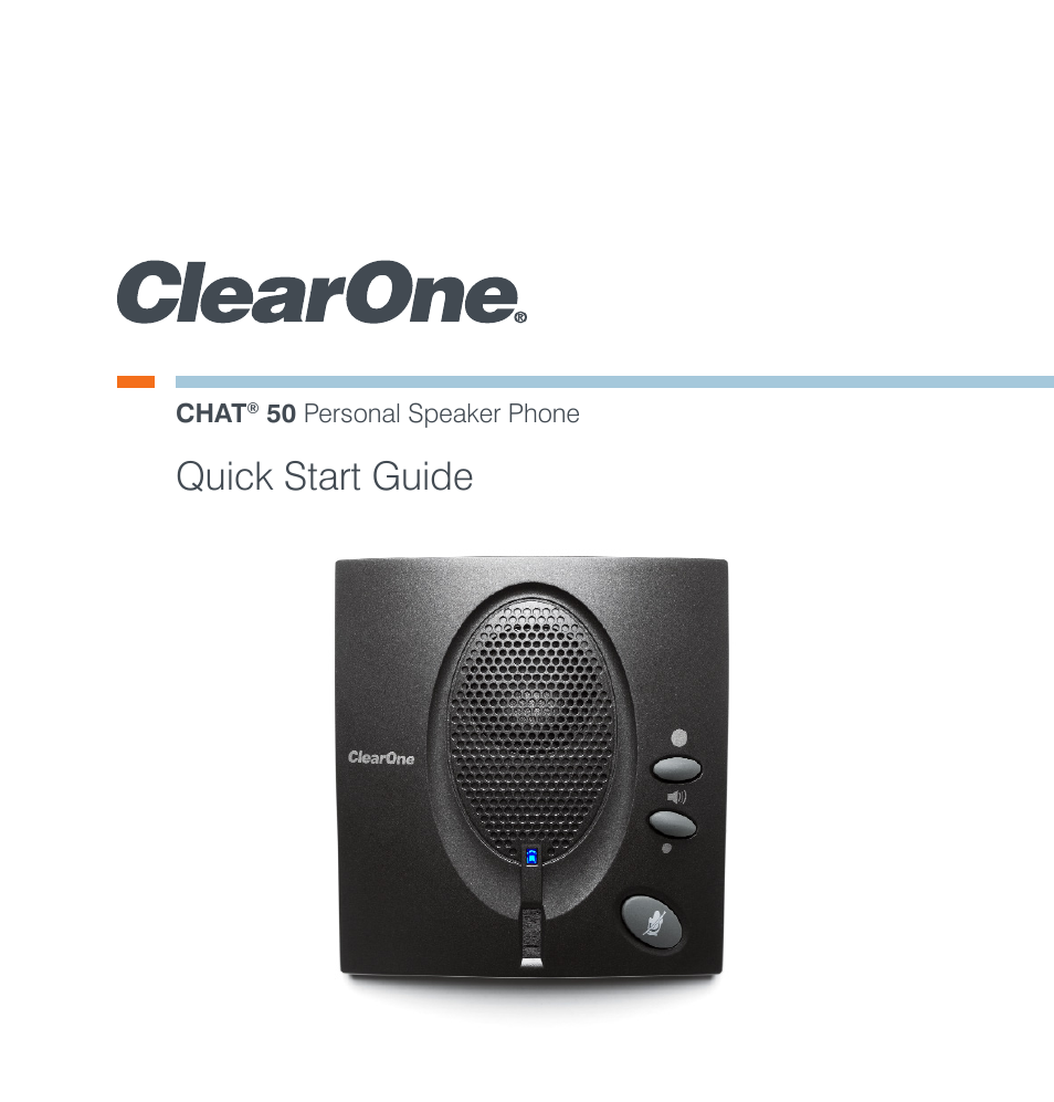 ClearOne CHAT 50 Quick Start User Manual | 16 pages