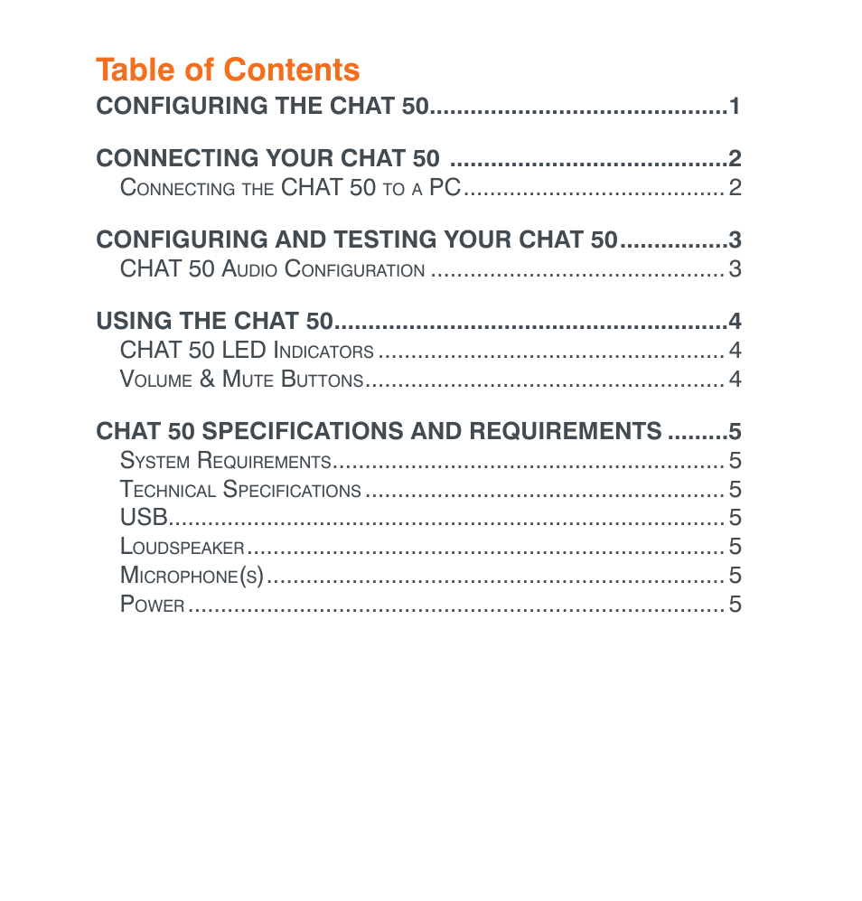 ClearOne CHAT 50 Quick Start User Manual | Page 2 / 16