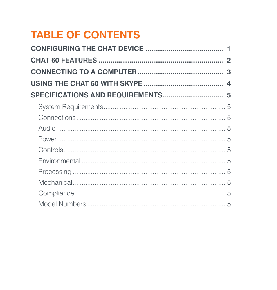 ClearOne CHAT 60 Quick Start User Manual | Page 2 / 8